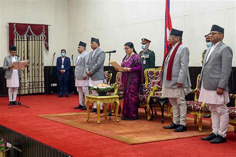 in pics newly appointed ministers take oath nepalnews