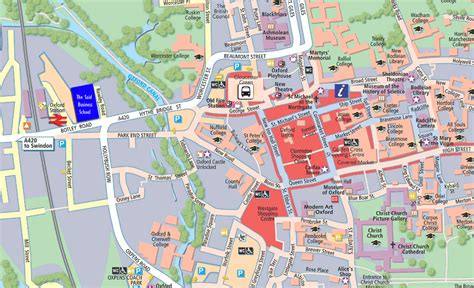 Oxford City Centre Map Map Of Staten
