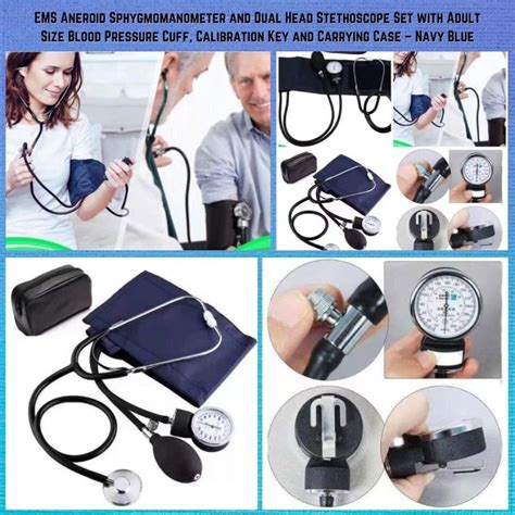 Ems Aneroid Sphygmomanometer And Dual Head Stethoscope Set With Adult