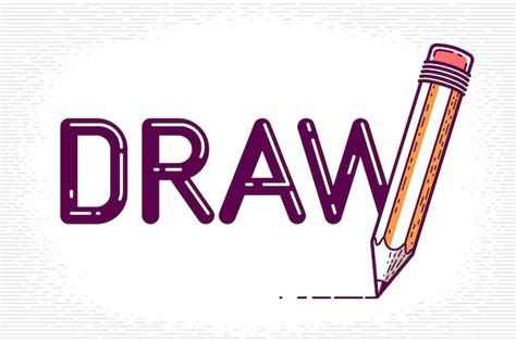 Premium Vector Draw Word With Pencil In Letter W Art And Design
