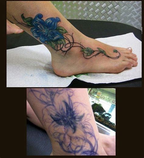 To accentuate your curves, even more, choose a. Ankle flower | Cover up tattoos, Cover tattoo, Ankle ...