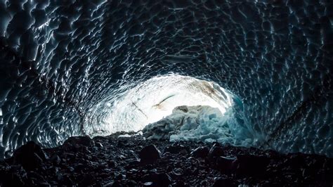 Wallpaper Cave Ice Glacier Relief Hd Picture Image