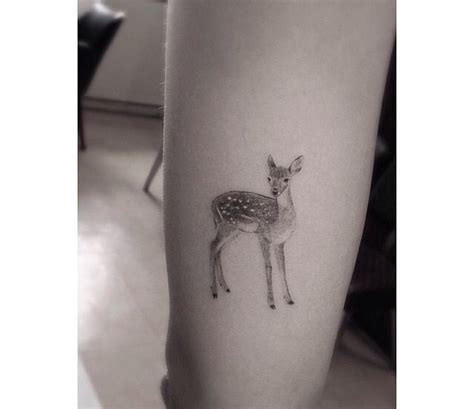 Cute Little Deer For The Back Of My Ankle Fawn Tattoo Doe Tattoo