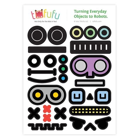 Robot Eyes Sticker Sheet Customize Everyday Objects Into Etsy