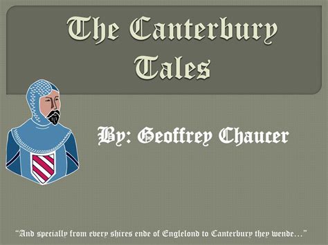 Ppt The Canterbury Tales Powerpoint Presentation Free Download Id