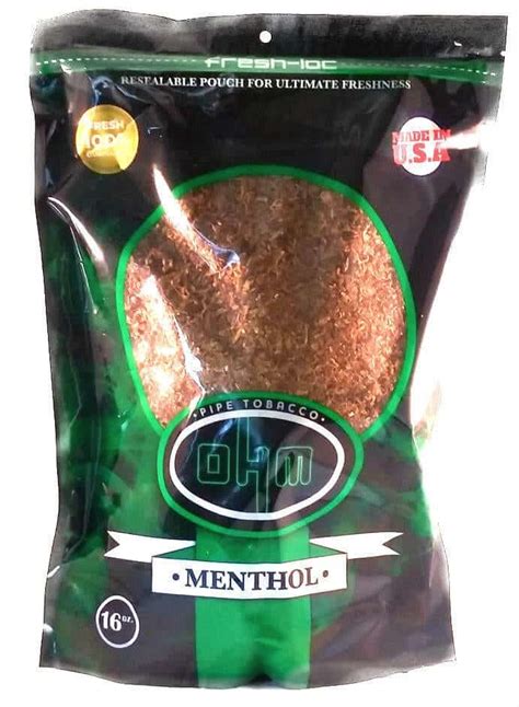 Ohm Mint Pipe Cigarette Tobacco Menthol 1lb Bag