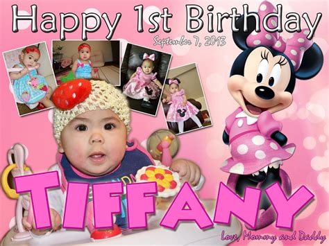 Tiffanys 1st Birthday Tarpaulin Mickey Mouse Theme Cebu Balloons