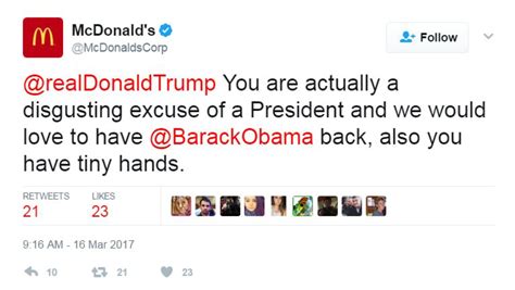 Mcdonalds Investigating Anti Trump Tweet Sent From Company Account