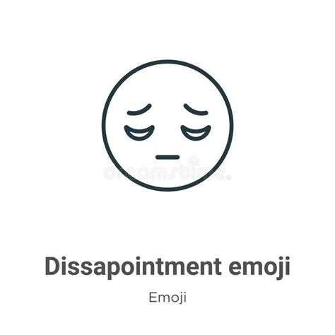 Icono De Vector De Contorno De Emoji Calmo Icono De Emoji Tranquilo Y