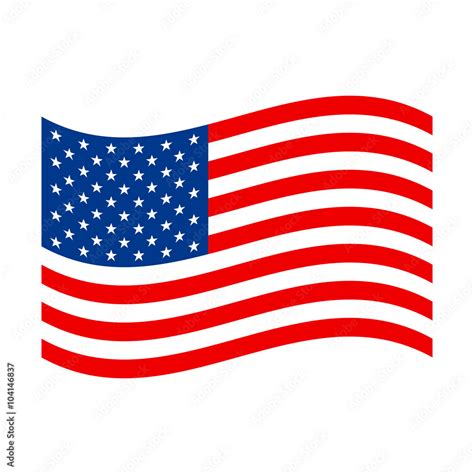 American Flag Vector Icon Stock Vector Adobe Stock