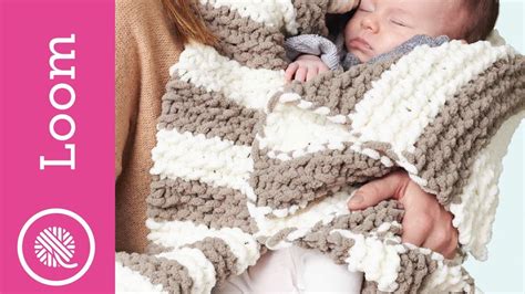 Loom Knit Garter Stitch Baby Blanket Youtube
