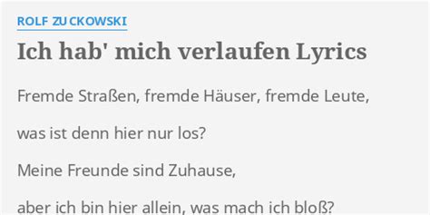 ich hab mich verlaufen lyrics by rolf zuckowski fremde straßen fremde häuser