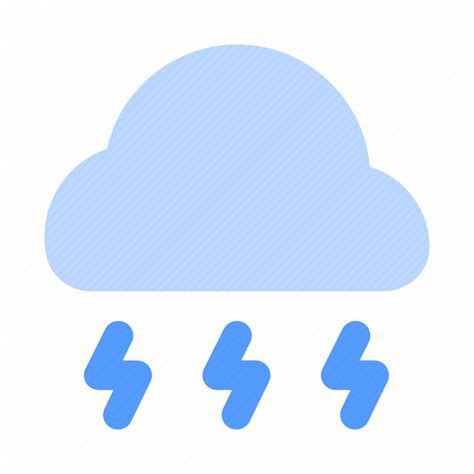 Thunderstorm Thunder Storm Lightning Bolt Weather Icon Download