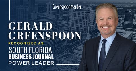 Gerry Greenspoon Recognized Among South Florida Business Journals