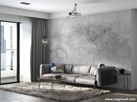 MagisWall Grey Grunge Lace Dizajnerska Zidna Tapeta