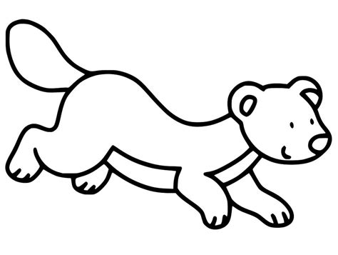 Weasel Is Standing Coloring Page Free Printable Coloring Pages For Kids