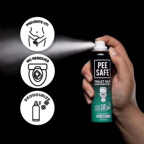 Toilet Seat Sanitizer Spray Mint 75 Ml Pee Safe