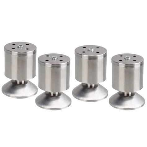 4pcs Stainless Steel Adjustable Feet Furniture Leg Diy Stand For