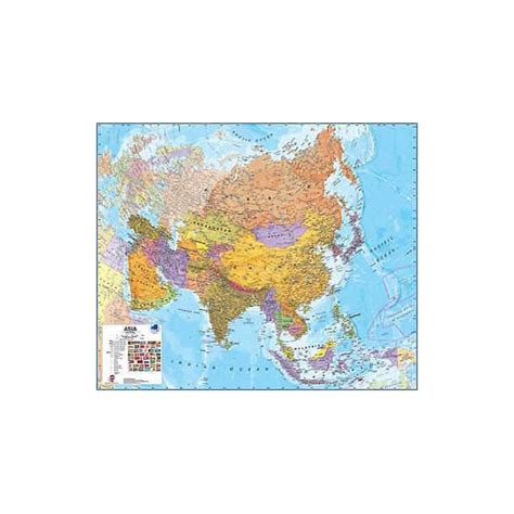 Asia Laminated Wall Map 111 Million