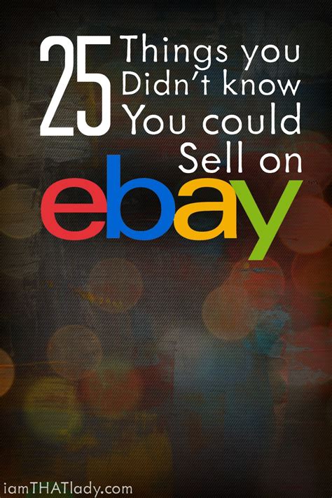 If you are particularly skilled, you can even dismantle items, such as vacuums, and sell the parts individually. 25 Things you didn't know you could sell on Ebay