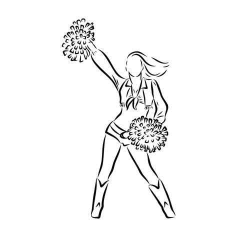 Premium Vector Cheerleader Sketch Cheerleading Vector Sketch