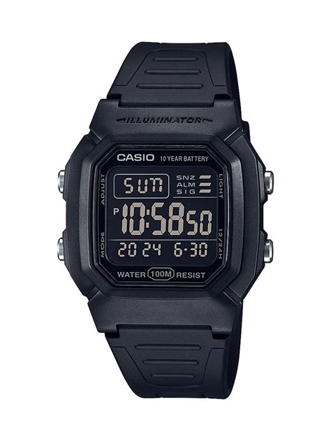 Casio Casio Mens Black Out Digital Basic Watch W800h 1bv