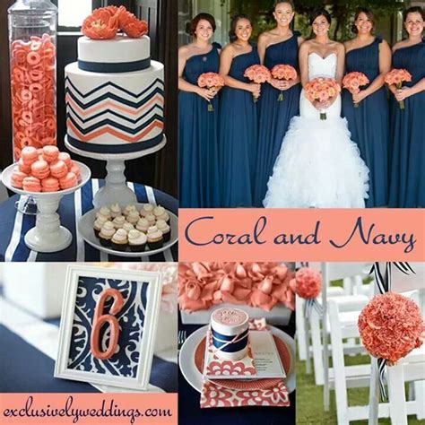 Inspiration 55 Of Navy Blue And Coral Wedding Colors Ghafarsalitha