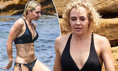 Jessica Marais Flaunts Her Fabulous Physique In A String Bikini As She Goes Swimming Daily