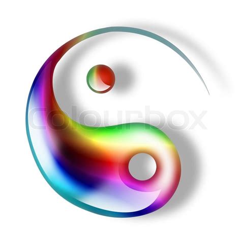 Green Yin Yang Symbol Isolated On A White Background Stock Photo