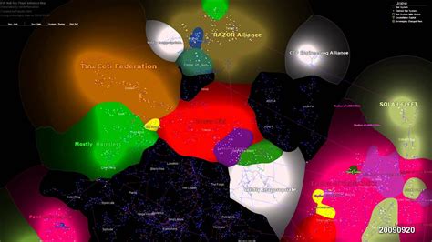 Eve Online Influence Map 2007 To 2013 North Half Nosound Youtube