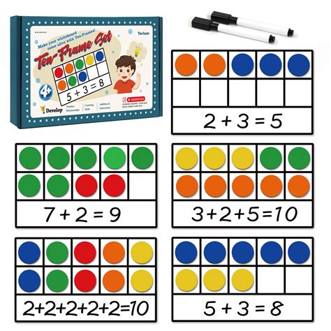 Buy Magnetic Ten Frame Set Math Manipulative For Elementary 5 Ten