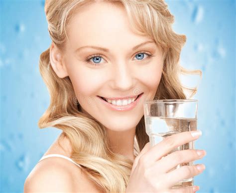 Woman Holding Glass Of Water Stock Photo Image Of Ecology Energy