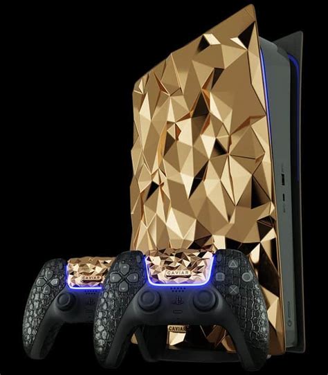 Ps5 Golden Rock Une Playstation 5 à Base De 20 Kilos Dor Et D