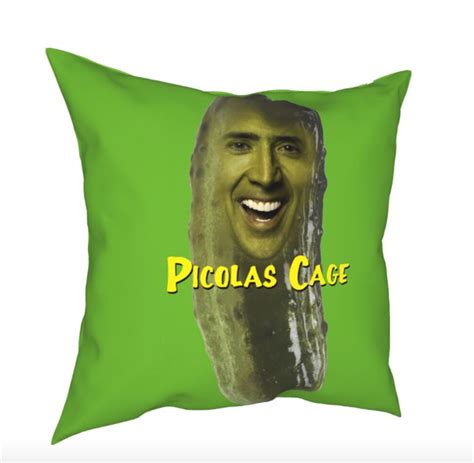 Nicolas Cage Pillow Nicolas Cage Face Funny Meme Picolas Etsy