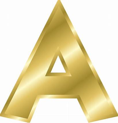 Alphabet Letters Gold Clip Effect Onlinelabels
