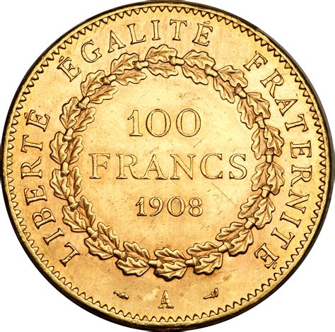 100 Francs Génie Tranche Dieu Protège La France France Modernes