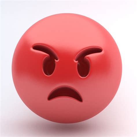 Modelo D Emoji Rabia TurboSquid