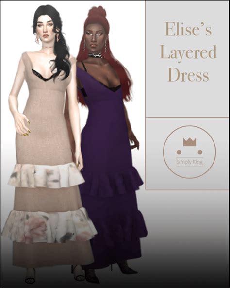Down With Patreon The Sims 4 Patreon Simply King Dresses Layer