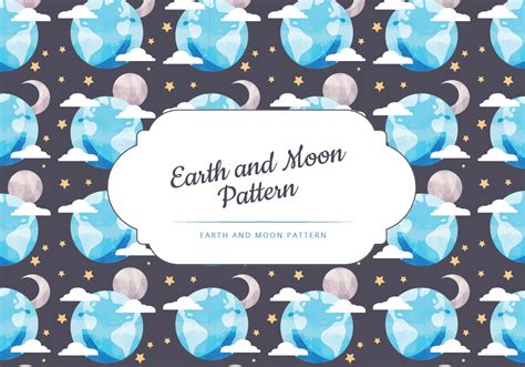 Vector Moon And Earth Seamless Pattern 150104 Vector Art At Vecteezy