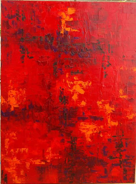 Abstract Painting Original Art Oil Extra Large Huge Loft Art Red