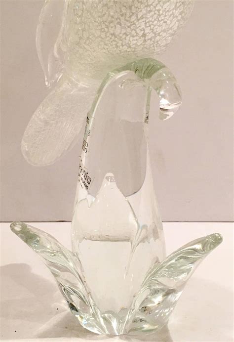 Italian Formia Vetri Murano Glass Perching Bird Tall Sculpture For Sale At 1stdibs