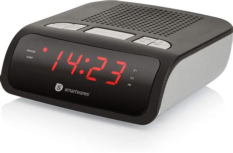radio réveil smartwares cl 1459 double alarme radio fm amazon fr high tech