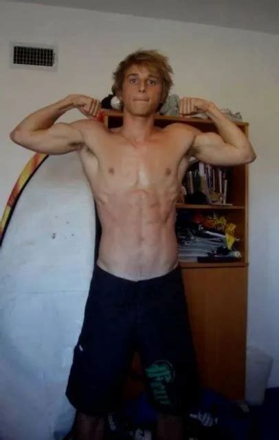 Shirtless Male Muscular Beefcake Flexing Pose Arm Pits Blond Jock Photo