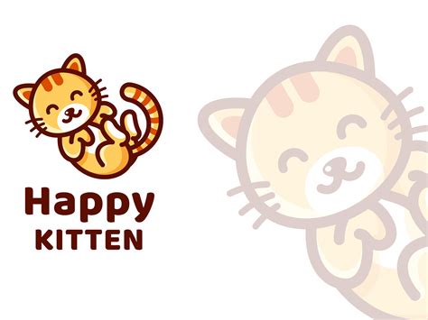 Happy Kitten Cute Logo Template By Ianmikraz On Dribbble