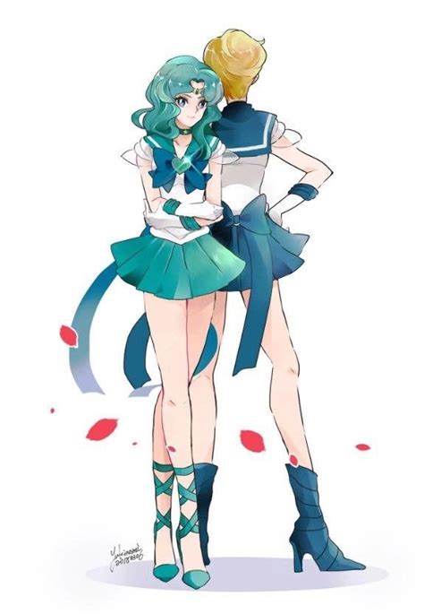 Sailor Neptune And Sailor Uranus Sailor Moon Michiru Kaiō Imagenes De Sailor Moon