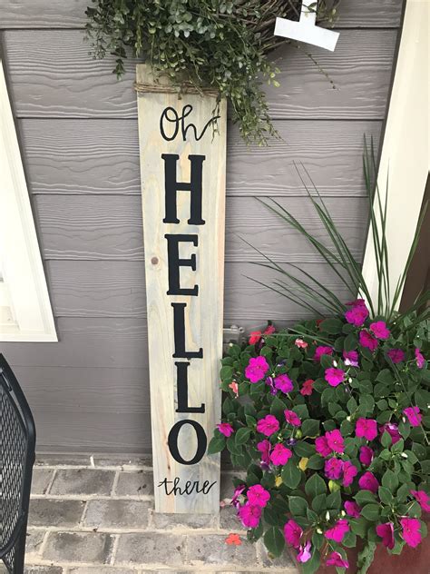 Hello Porch Sign From Stair Risers Porch Signs Welcome Signs Front
