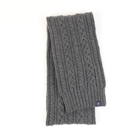 Multi Cable Knit Cashmere And Wool Scarf Corgi Socks