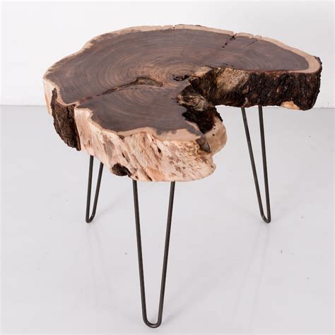Wood Slice Table Live Edge Side Table Tree Slice Minimalist Etsy Denmark