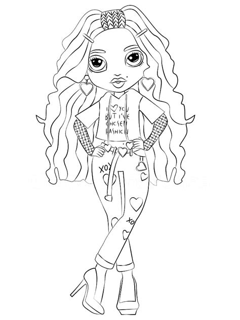 Rainbow High Coloring Pages Rainbow High Coloring Pages Páginas