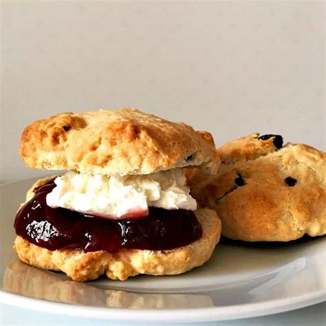Traditional British Scones Recipe With Clotted Cream And Jam The